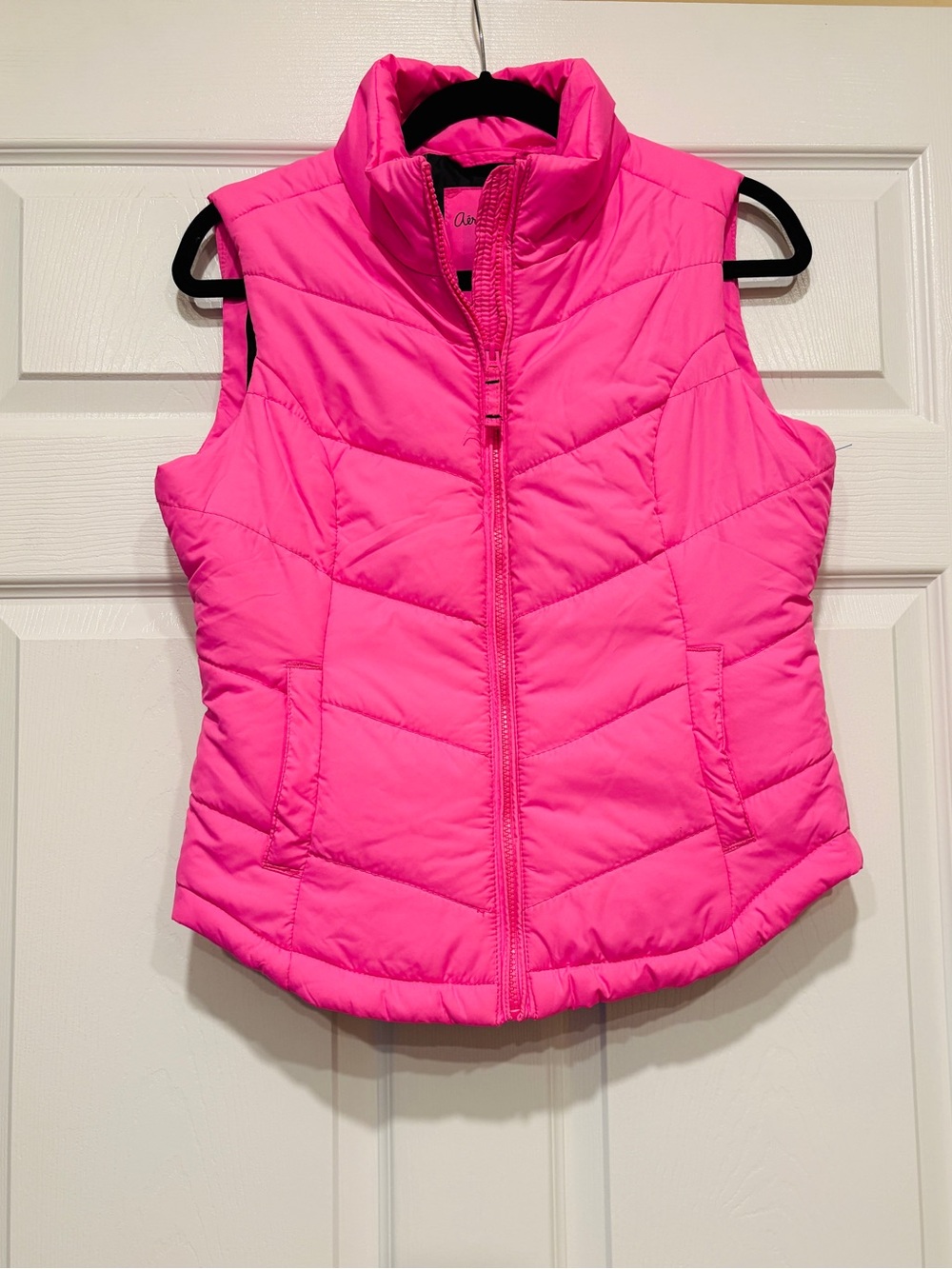 Aéropostale Full Zip Quilted Hot Pink Puffer Vest
